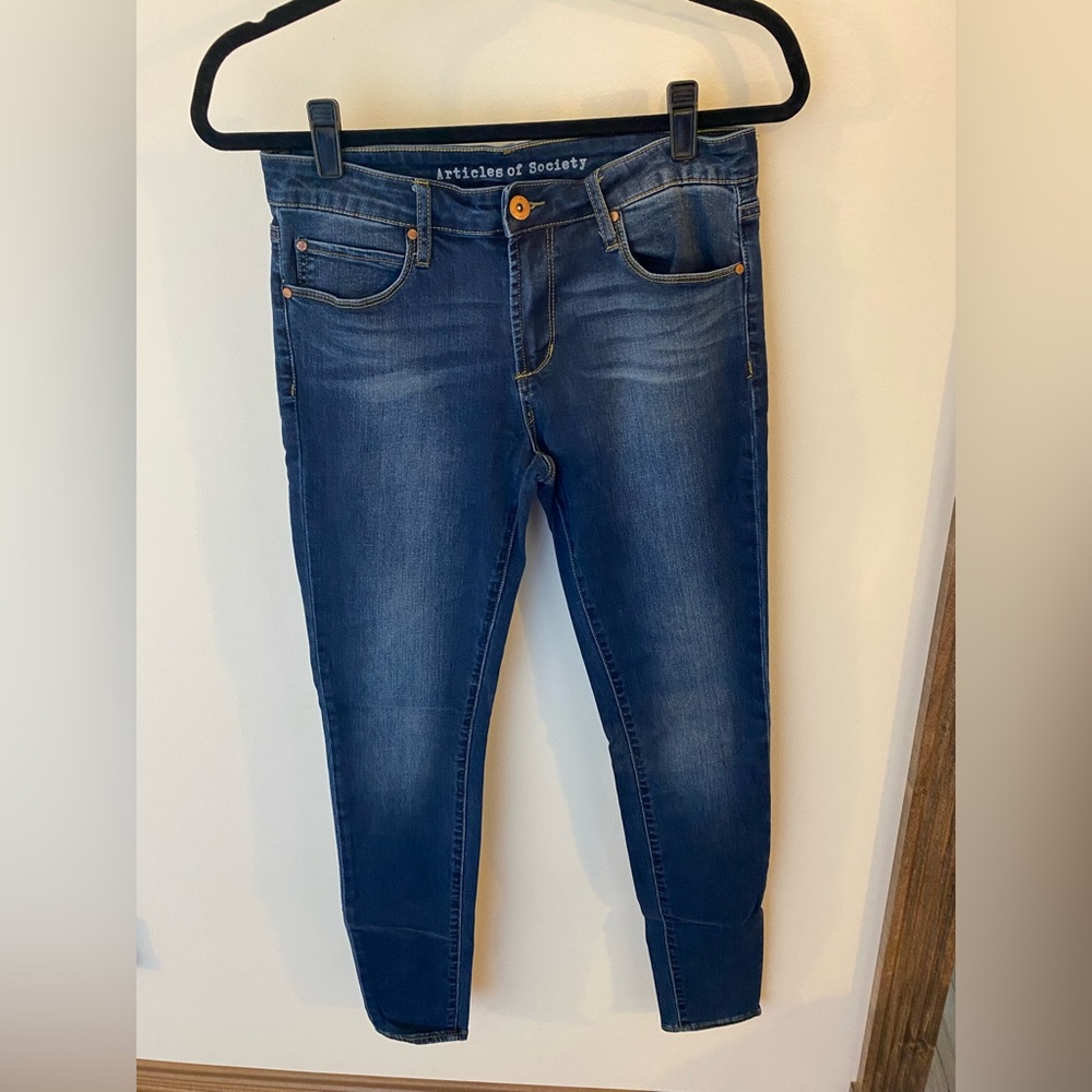 Dark Wash High Rise Articles of Society Skinny Jeans